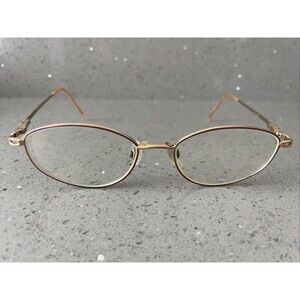 Easyclip Eyeglasses Frames ONLY Brown Full Rim 52-17-135 30 Gold